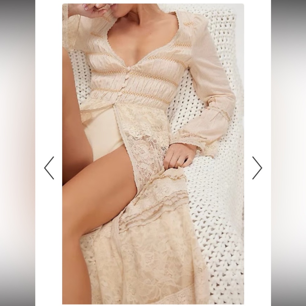 Free People Sweet Saloon Maxi Bodysuit Size S NWT